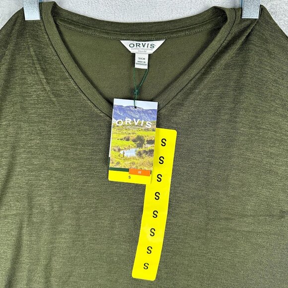 Orvis Knit Shirt Tunic T Shirt Top V Neck Short Sleeve Womens Green Size Small - Picture 6 of 12